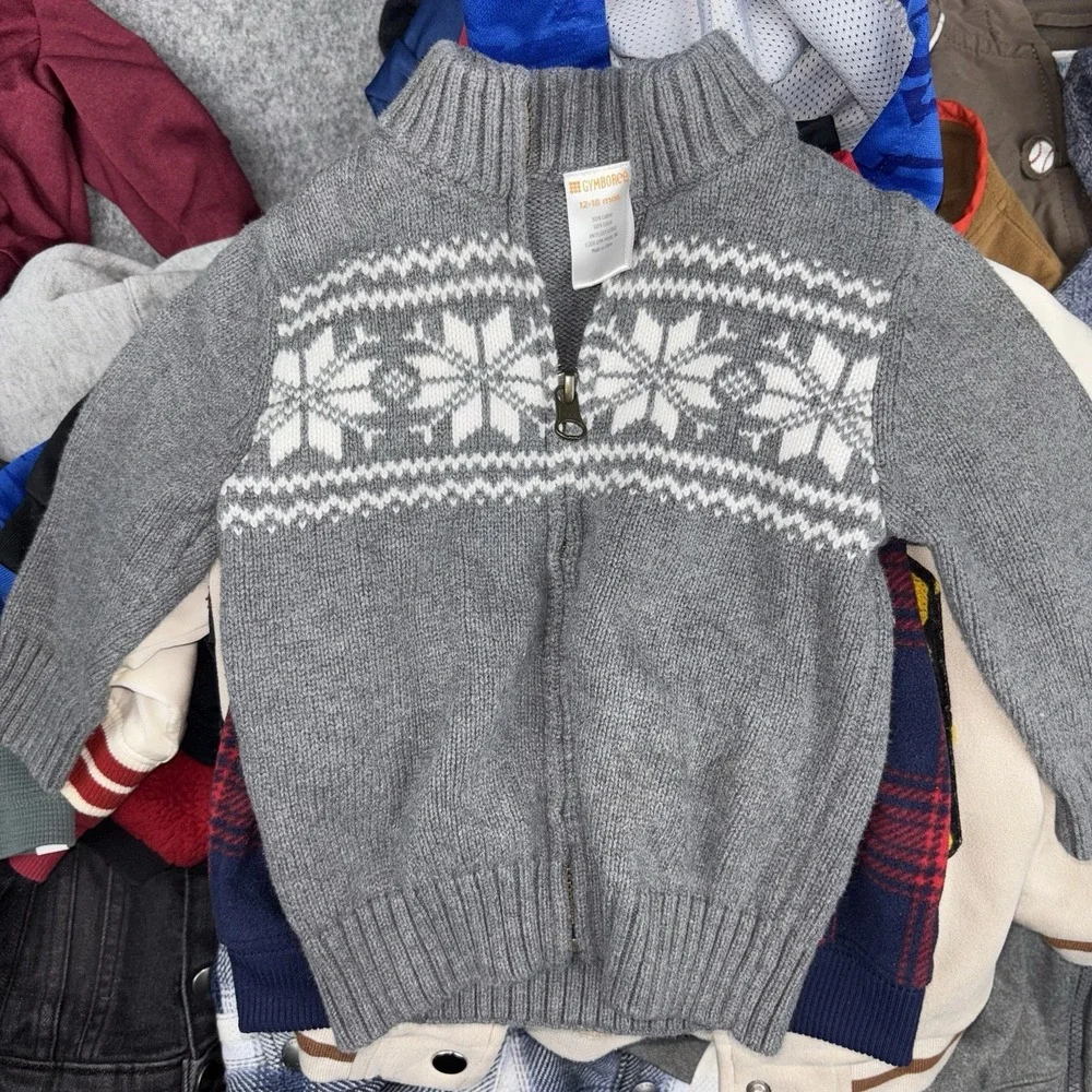 Boys Jackets Size 12M Lot Of 32 Mixed Nike Jordan Reebok Carters Toddler Coats
